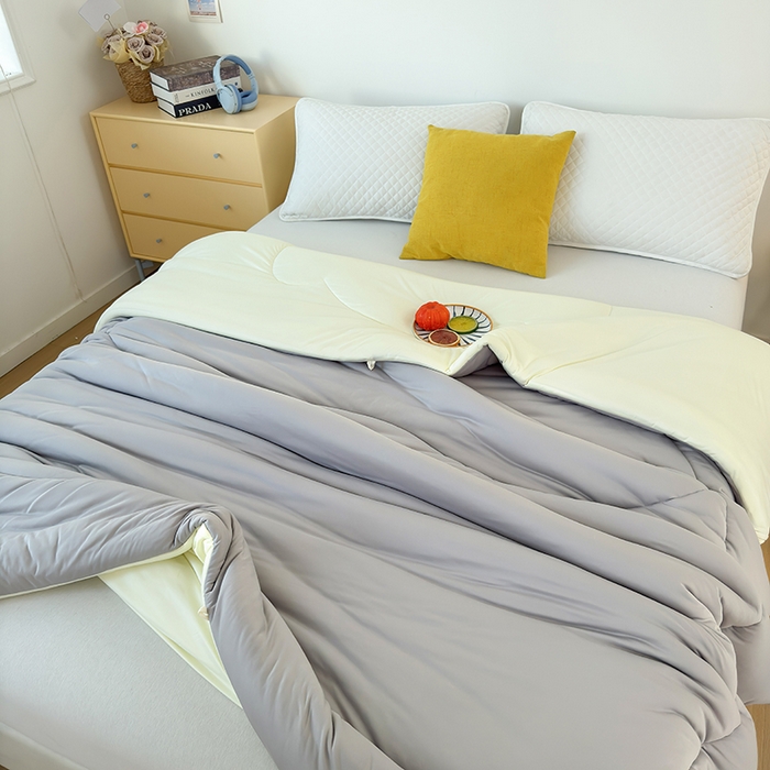 91家纺网 家纺一手货源 找家纺 卡芙芯类馆 2025新款云朵泡芙被被子被芯 浅灰