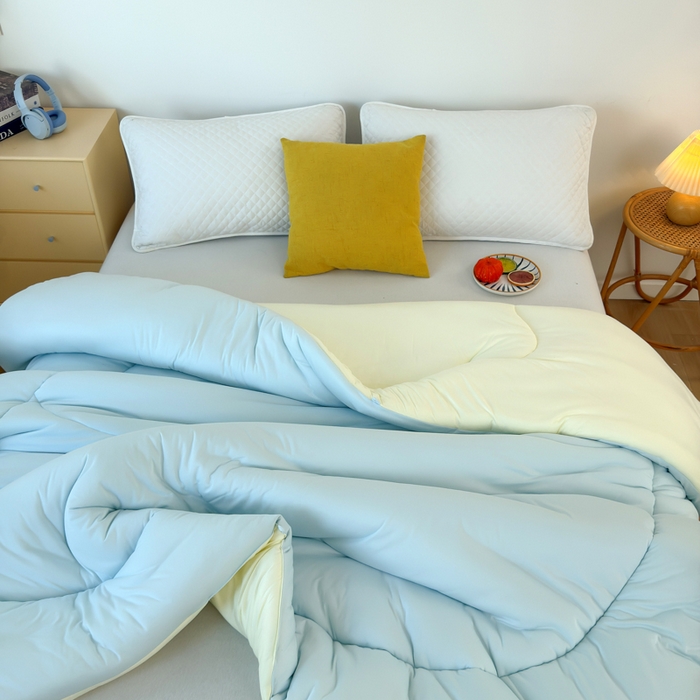 91家纺网 家纺一手货源 找家纺 卡芙芯类馆 2025新款云朵泡芙被被子被芯 浅蓝