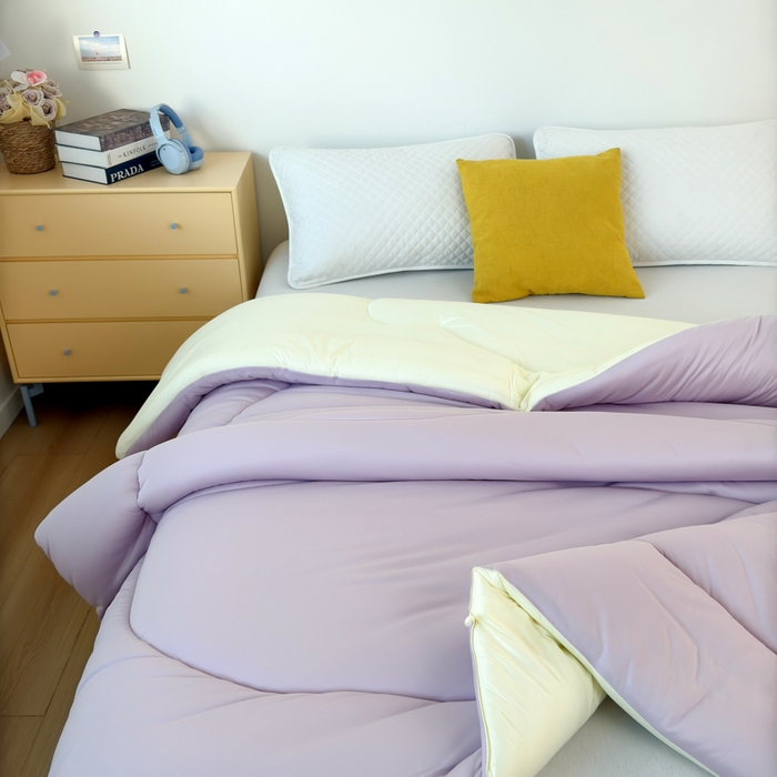 91家纺网 家纺一手货源 找家纺 卡芙芯类馆 2025新款云朵泡芙被被子被芯 浅紫