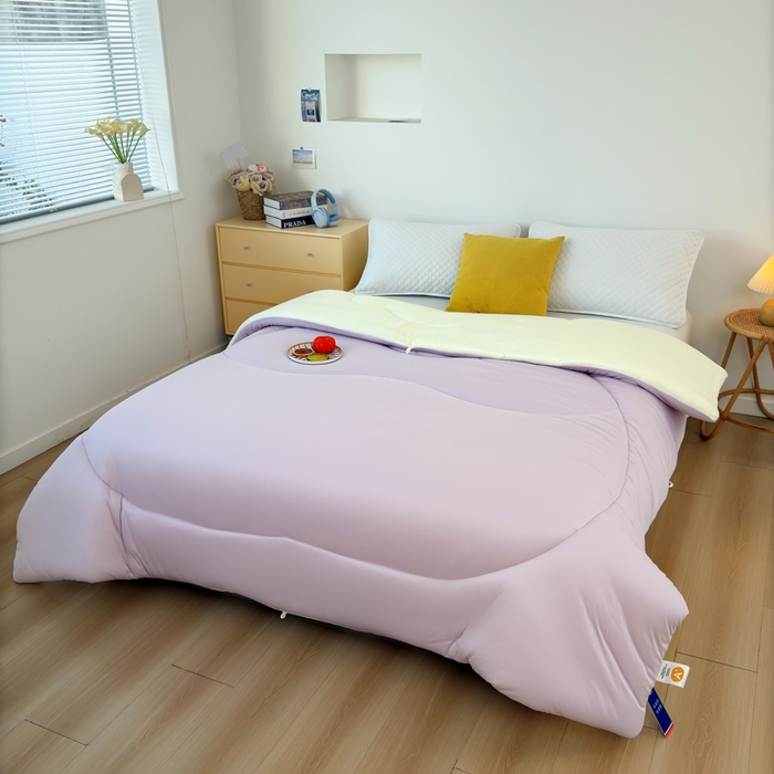 91家纺网 家纺一手货源 找家纺 卡芙芯类馆 2025新款云朵泡芙被被子被芯 浅紫