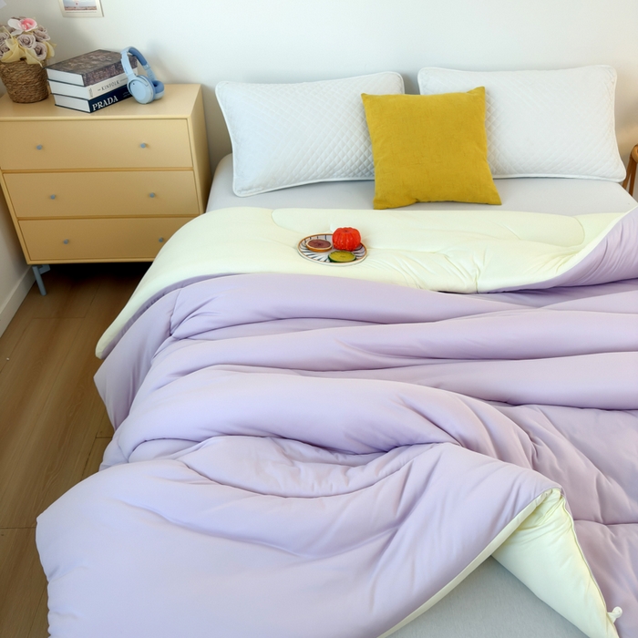 91家纺网 家纺一手货源 找家纺 卡芙芯类馆 2025新款云朵泡芙被被子被芯 浅紫