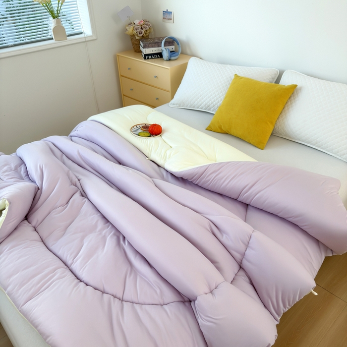91家纺网 家纺一手货源 找家纺 卡芙芯类馆 2025新款云朵泡芙被被子被芯 浅紫