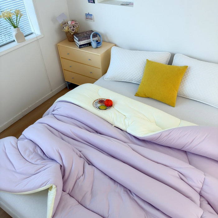 91家纺网 家纺一手货源 找家纺 卡芙芯类馆 2025新款云朵泡芙被被子被芯 浅紫