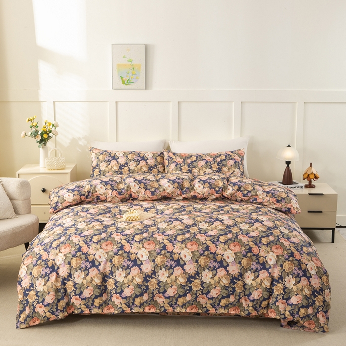 91家纺网 家纺一手货源 找家纺 （总）锦鹭被业 2025新款复古全棉纯棉四件套