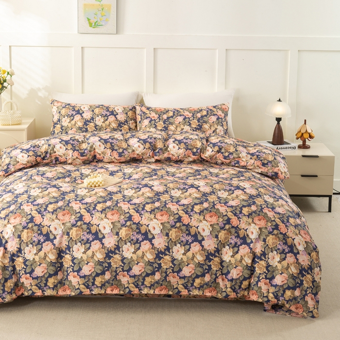 91家纺网 家纺一手货源 找家纺 （总）锦鹭被业 2025新款复古全棉纯棉四件套