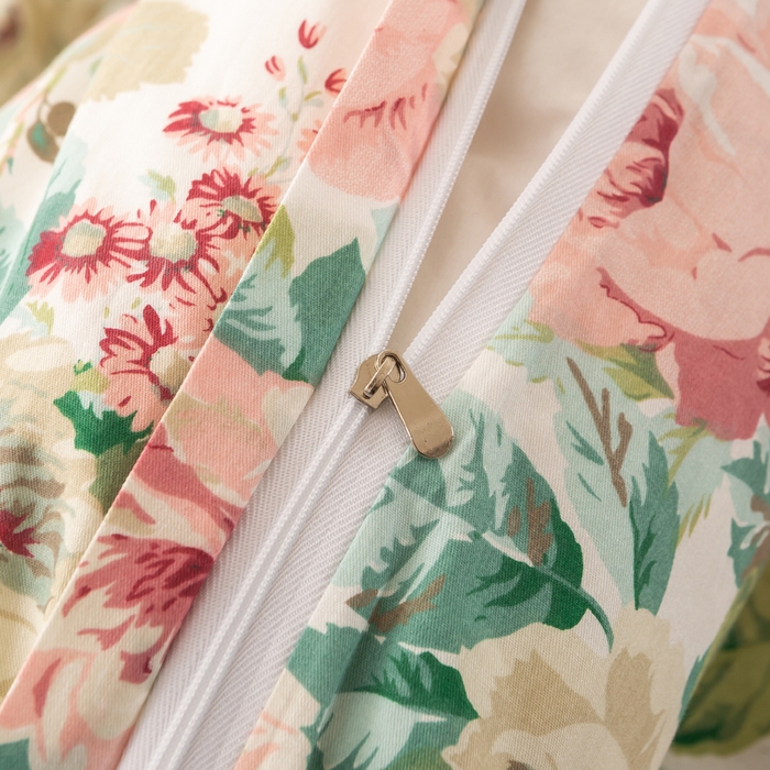 91家纺网 家纺一手货源 找家纺 锦鹭被业 2025新款复古全棉纯棉四件套 花海