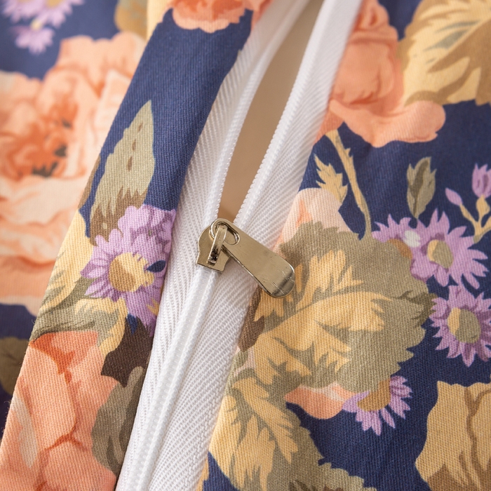 91家纺网 家纺一手货源 找家纺 锦鹭被业 2025新款复古全棉纯棉四件套 繁华似锦