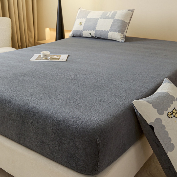 91家纺网 家纺一手货源 找家纺 （总）摩妮卡 2025新款加厚保暖牛奶绒床笠单床笠床笠单件-保护床垫三件套系列