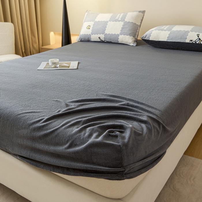 91家纺网 家纺一手货源 找家纺 （总）摩妮卡 2025新款加厚保暖牛奶绒床笠单床笠床笠单件-保护床垫三件套系列