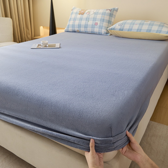 91家纺网 家纺一手货源 找家纺 （总）摩妮卡 2025新款加厚保暖牛奶绒床笠单床笠床笠单件-保护床垫三件套系列