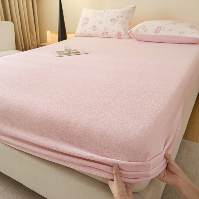 91家纺网 家纺一手货源 找家纺 （总）摩妮卡 2025新款加厚保暖牛奶绒床笠单床笠床笠单件-保护床垫三件套系列