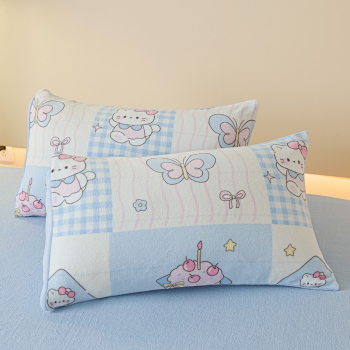 91家纺网 家纺一手货源 找家纺 摩妮卡 2025新款加厚保暖牛奶绒床笠单床笠床笠单件-保护床垫三件套系列 莫纱-天青