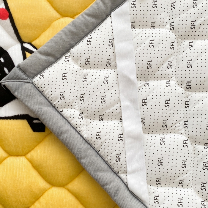 91家纺网 家纺一手货源 找家纺 索弗莱家纺 2025新款加厚宽边牛奶绒床垫-大床款 欢乐地鼠