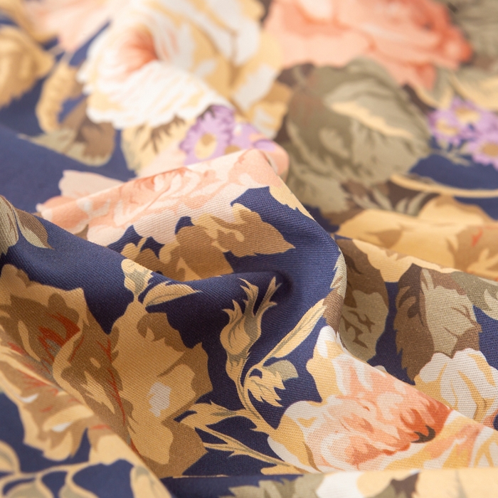 91家纺网 家纺一手货源 找家纺 锦鹭被业 2025新款复古全棉纯棉单床单单品床单床单单件 繁华似锦