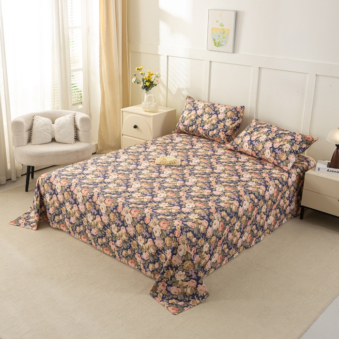 91家纺网 家纺一手货源 找家纺 （总）锦鹭被业 2025新款复古全棉纯棉单床单单品床单床单单件