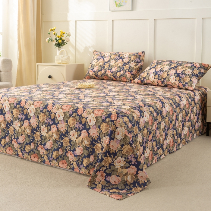 91家纺网 家纺一手货源 找家纺 （总）锦鹭被业 2025新款复古全棉纯棉单床单单品床单床单单件