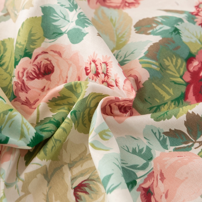 91家纺网 家纺一手货源 找家纺 锦鹭被业 2025新款复古全棉纯棉单床单单品床单床单单件 花海