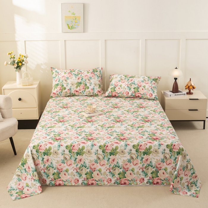 锦鹭被业 2025新款复古全棉纯棉单床单单品床单床单单件 花海