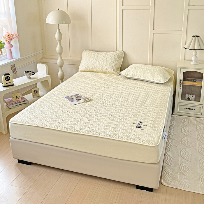 91家纺网 家纺一手货源 找家纺 （总）花享莱 2025新款希尔顿同款无染磨毛床笠三件套