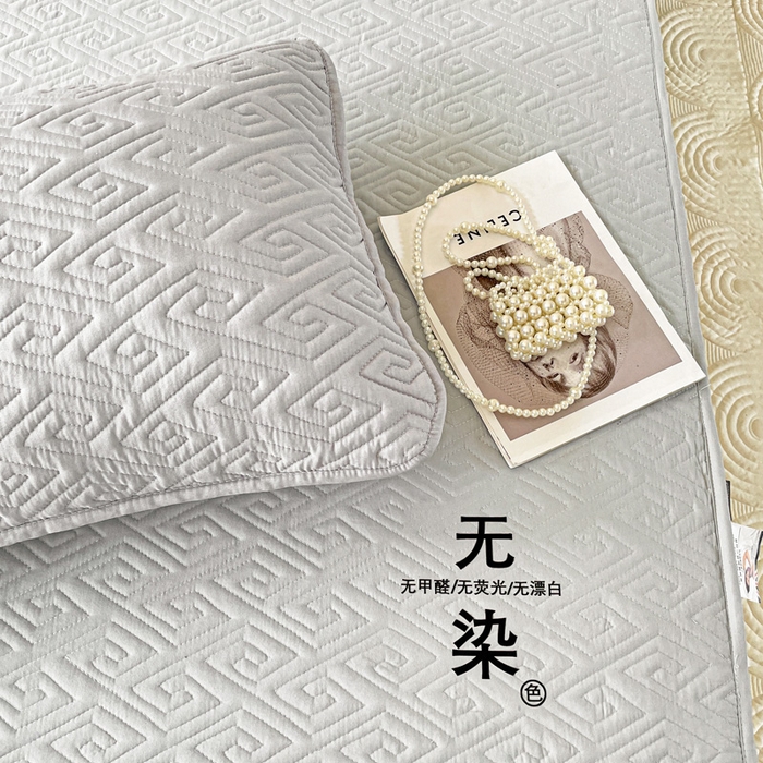 91家纺网 家纺一手货源 找家纺 花享莱 2025新款希尔顿同款无染磨毛床笠三件套 无染-灰