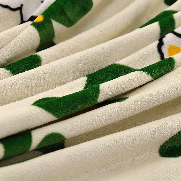 91家纺网 家纺一手货源 找家纺 牵依 2025新款直播床裙小清新印花牛奶绒四件套法兰绒四件套 嗨皮狗