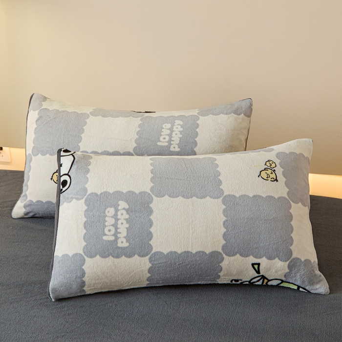 91家纺网 家纺一手货源 找家纺 摩妮卡 2025新款加厚保暖牛奶绒床笠单床笠床笠单件-保护床垫三件套系列 莫纱-曜石黑