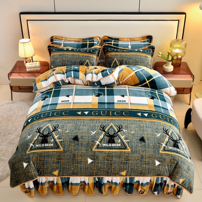 91家纺网 家纺一手货源 找家纺 （总）雨洋2025新款加厚保暖牛奶绒金貂婴儿绒单被套