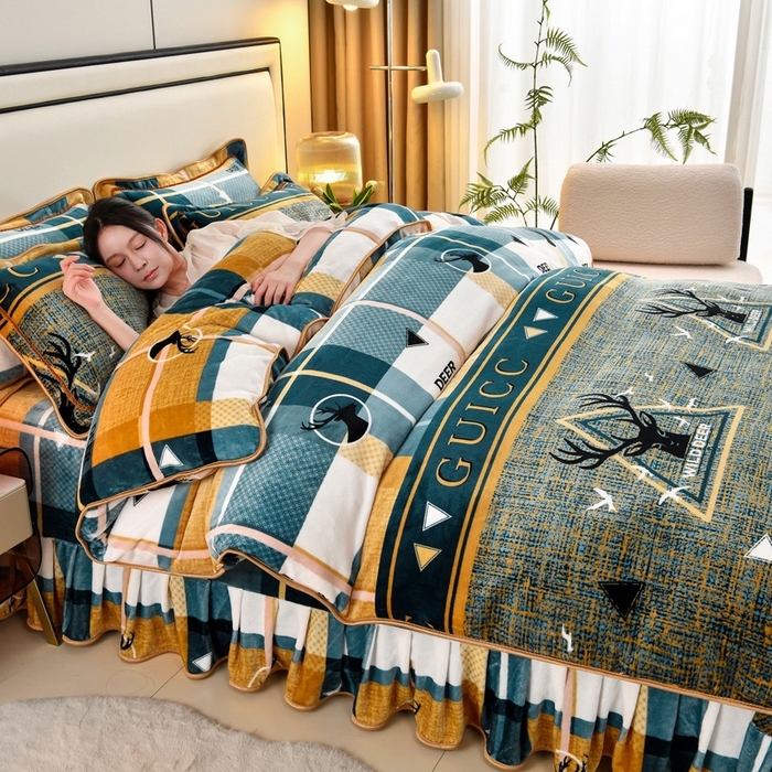 91家纺网 家纺一手货源 找家纺 （总）雨洋2025新款加厚保暖牛奶绒金貂婴儿绒单被套