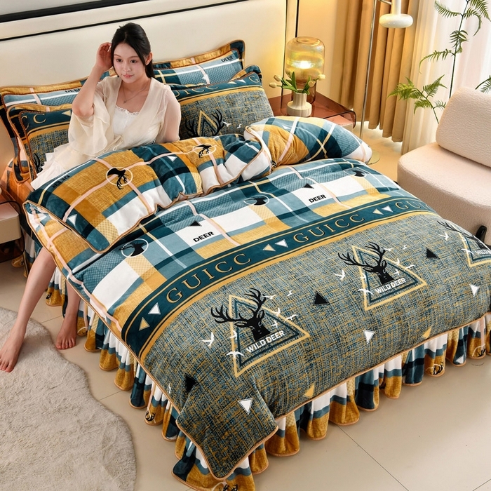 91家纺网 家纺一手货源 找家纺 （总）雨洋2025新款加厚保暖牛奶绒金貂婴儿绒单被套