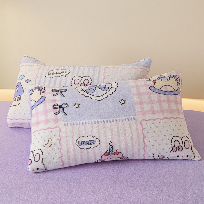 91家纺网 家纺一手货源 找家纺 摩妮卡 2025新款加厚保暖牛奶绒床笠单床笠床笠单件-保护床垫三件套系列 莫纱-紫