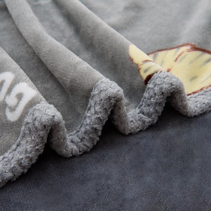 91家纺网 家纺一手货源 找家纺 牵依 2025新款直播床裙小清新印花牛奶绒四件套法兰绒四件套 南瓜派-灰