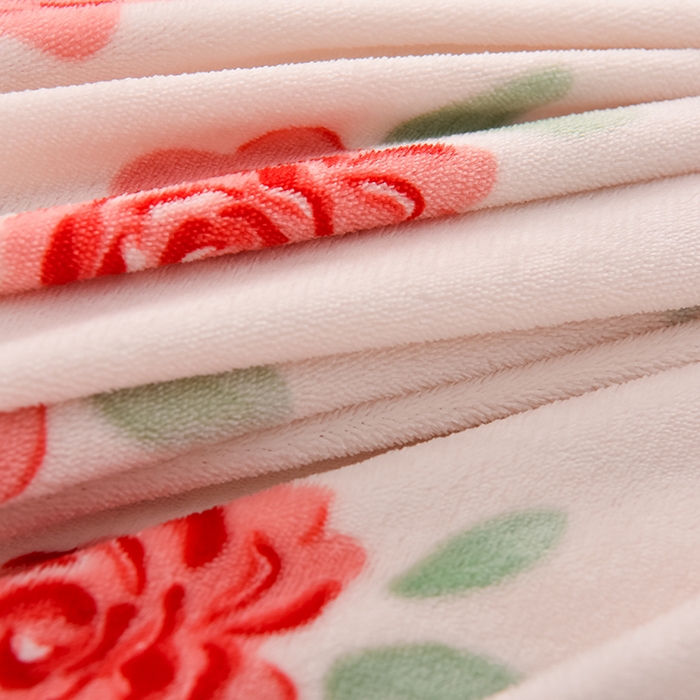 91家纺网 家纺一手货源 找家纺 牵依 2025新款直播床裙小清新印花牛奶绒四件套法兰绒四件套 小花兔子