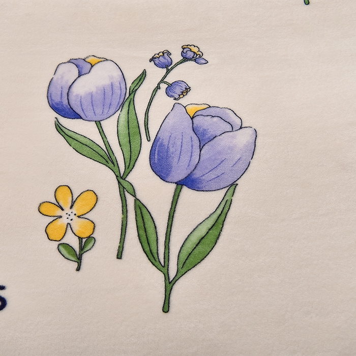 91家纺网 家纺一手货源 找家纺 牵依 2025新款直播床裙小清新印花牛奶绒四件套法兰绒四件套 花开曼舞