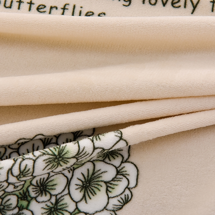 91家纺网 家纺一手货源 找家纺 牵依 2025新款直播床裙小清新印花牛奶绒四件套法兰绒四件套 花季