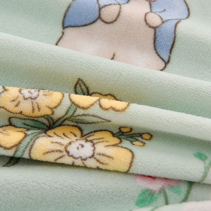 91家纺网 家纺一手货源 找家纺 牵依 2025新款直播床裙小清新印花牛奶绒四件套法兰绒四件套 梦想花园