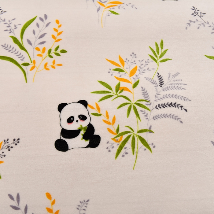 91家纺网 家纺一手货源 找家纺 牵依 2025新款直播床裙小清新印花牛奶绒四件套法兰绒四件套 花影花花