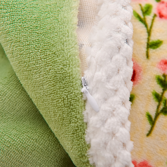 91家纺网 家纺一手货源 找家纺 牵依 2025新款直播床裙小清新印花牛奶绒四件套法兰绒四件套 花意