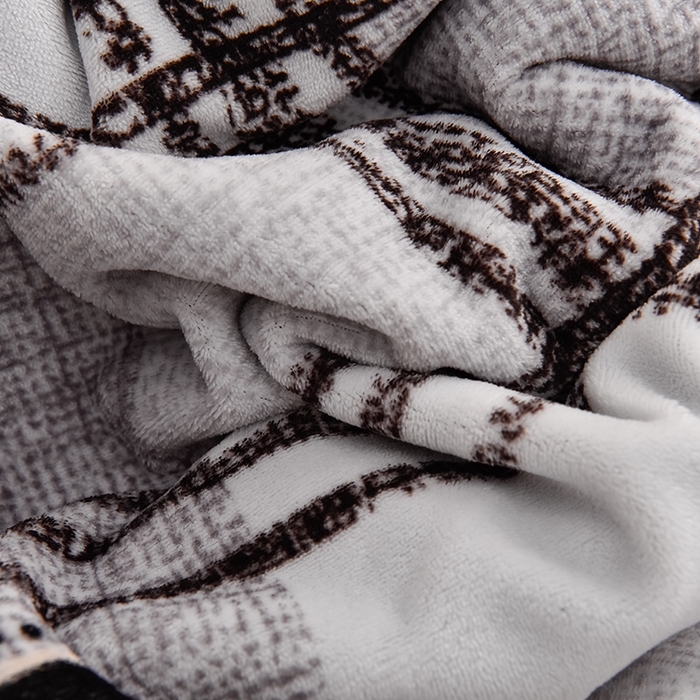 91家纺网 家纺一手货源 找家纺 牵依 2025新款直播床裙小清新印花牛奶绒四件套法兰绒四件套 山茶花