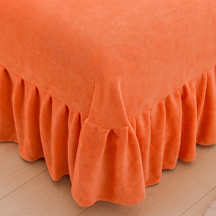 91家纺网 家纺一手货源 找家纺 牵依 2025新款直播床裙小清新印花牛奶绒四件套法兰绒四件套 南瓜小熊