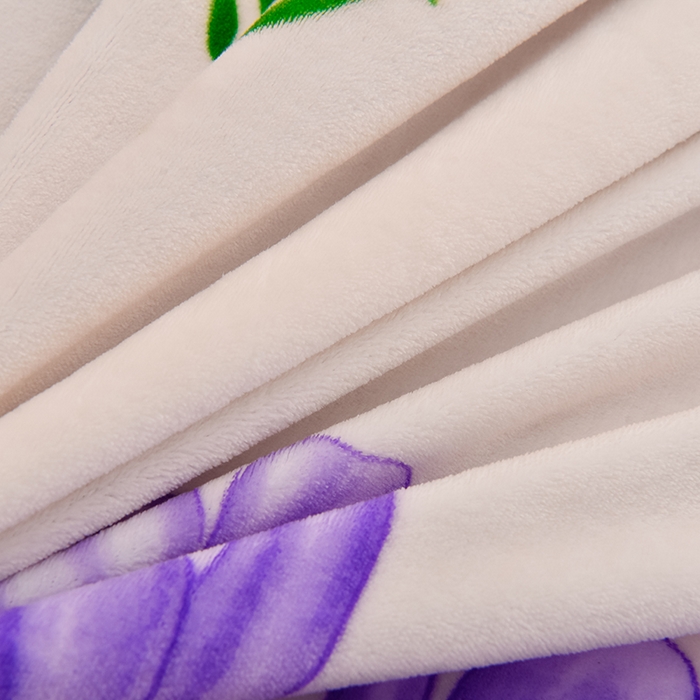 91家纺网 家纺一手货源 找家纺 牵依 2025新款直播床裙小清新印花牛奶绒四件套法兰绒四件套 郁金花海