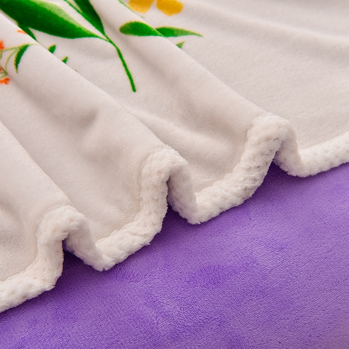 91家纺网 家纺一手货源 找家纺 牵依 2025新款直播床裙小清新印花牛奶绒四件套法兰绒四件套 郁金花海