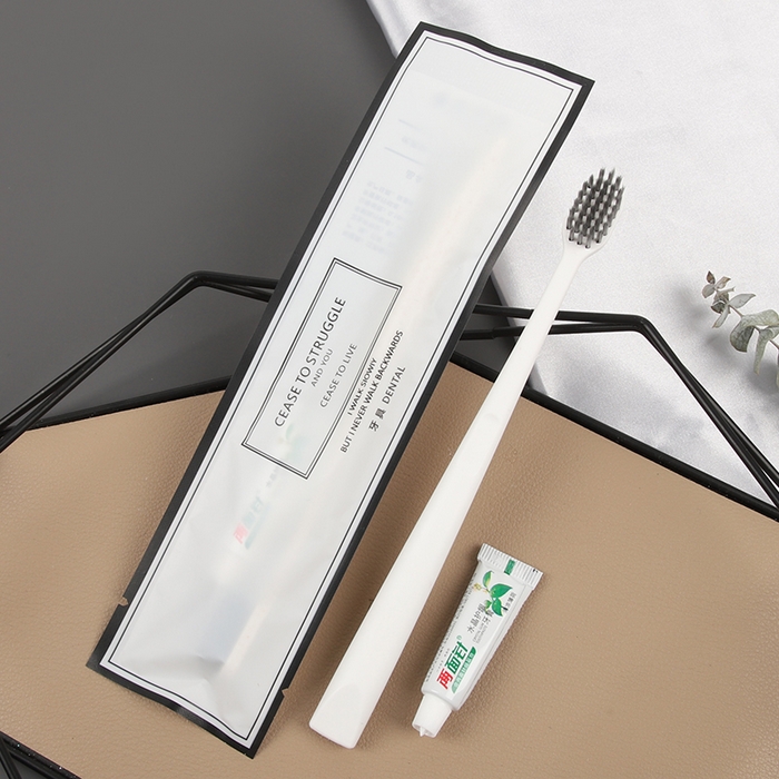 安力森/诚臻酒店用品 2025新款植物语三面封-全现货（酒店）系列-黑框三面封 黑框灰牙刷-2000/箱 黑框三面封
