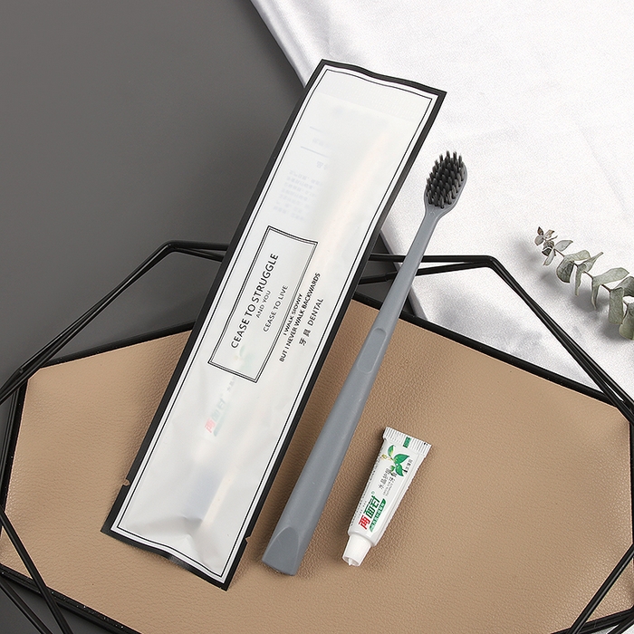 安力森/诚臻酒店用品 2025新款植物语三面封-全现货（酒店）系列-黑框三面封 黑框白牙刷-2000/箱 黑框三面封