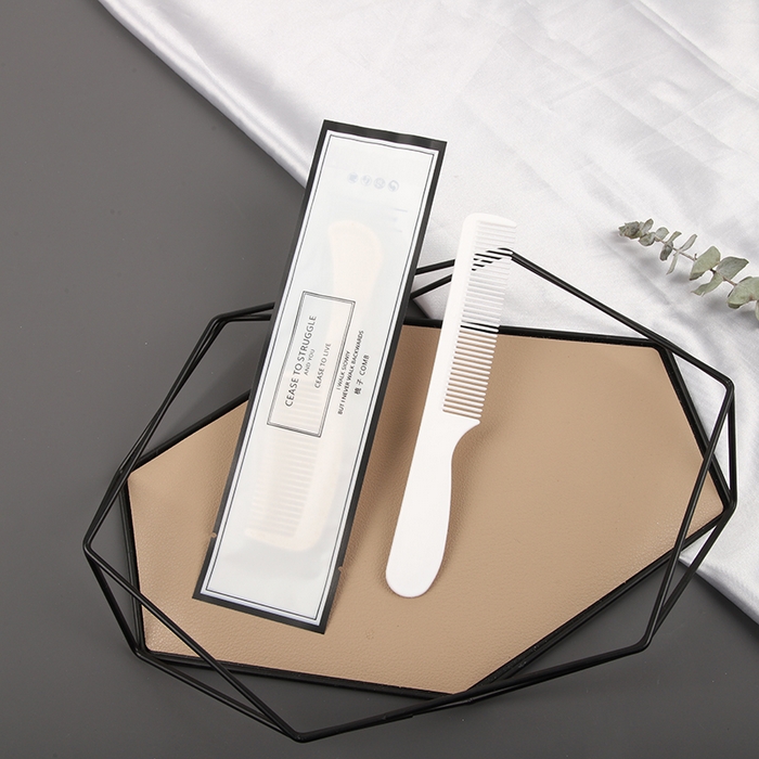 安力森/诚臻酒店用品 2025新款植物语三面封-全现货（酒店）系列-黑框三面封 黑框白拇指梳-单件 黑框三面封