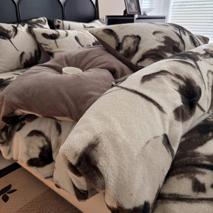 91家纺网 家纺一手货源 找家纺 （总）慕梵家居 2025新款亲肤舒适兔绒床笠款四件套