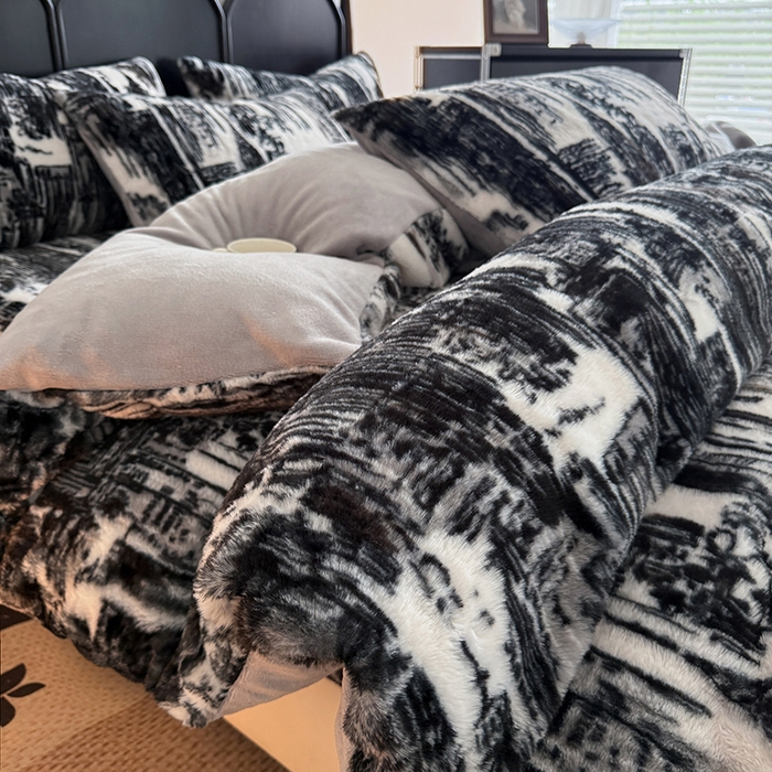 91家纺网 家纺一手货源 找家纺 （总）慕梵家居 2025新款亲肤舒适兔绒床笠款四件套