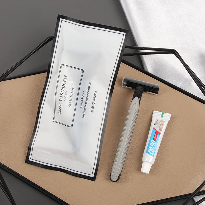 安力森/诚臻酒店用品 2025新款植物语三面封-全现货（酒店）系列-黑框三面封 黑框注胶剃须刀-单件 黑框三面封