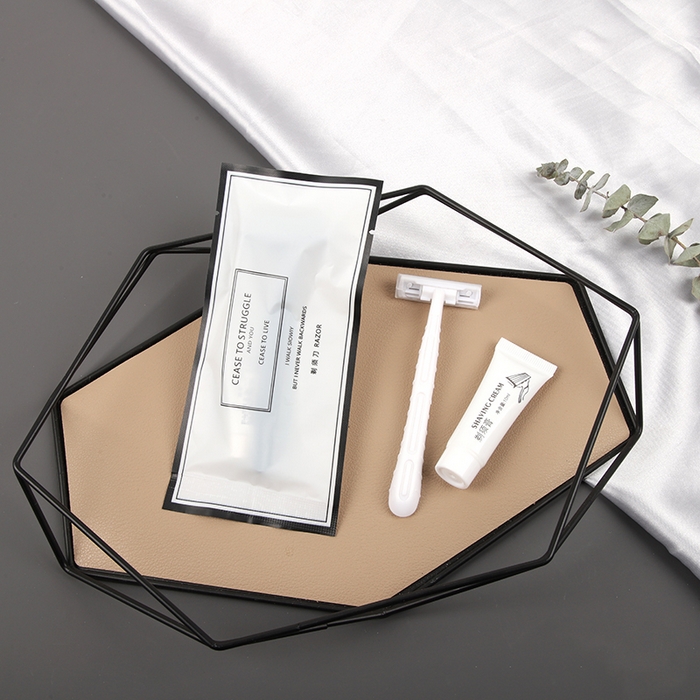 安力森/诚臻酒店用品 2025新款植物语三面封-全现货（酒店）系列-黑框三面封 黑框仿舒适剃须刀-单件 黑框三面封