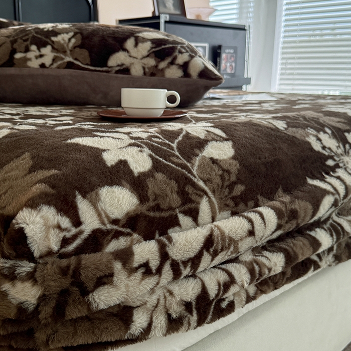 91家纺网 家纺一手货源 找家纺 慕梵家居 2025新款兔绒床笠单品单床笠床笠单件 花间絮语