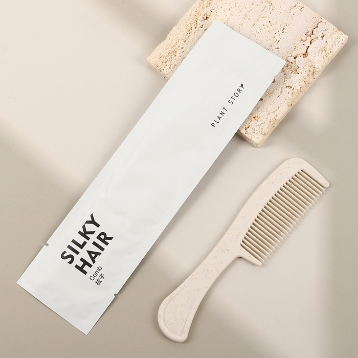 91家纺网 家纺一手货源 找家纺 安力森/诚臻酒店用品 2025新款植物语三面封-全现货（酒店）系列-白膜三面封 白膜丽枫梳-2000/箱 白膜三面封